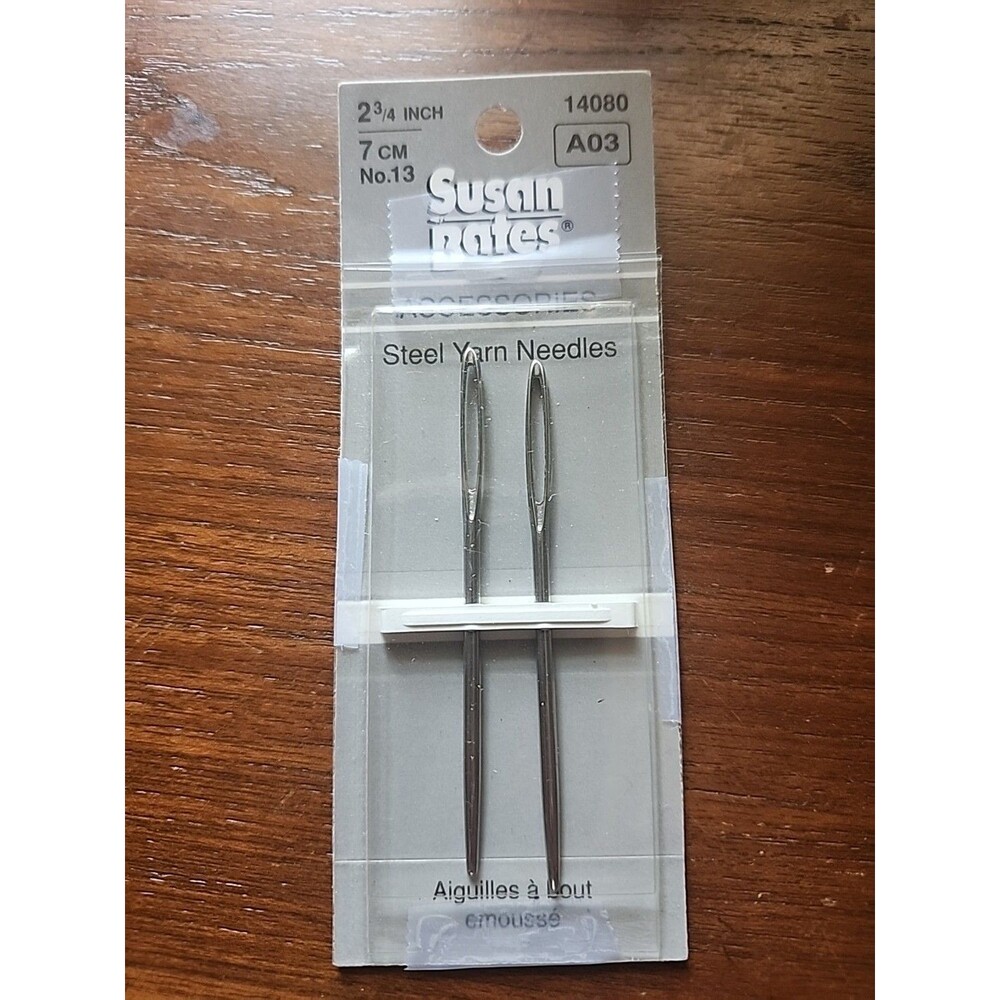 Susan Bates 14080 Steel Yarn Needles 2.75"-No. 13 2/Pkg A03